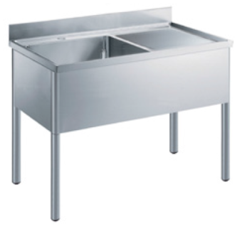 Ванна моечная 1-гнездовая с рабочей поверхностью Electrolux 133565 (LG1216DXE) в ШефСтор (chefstore.ru)